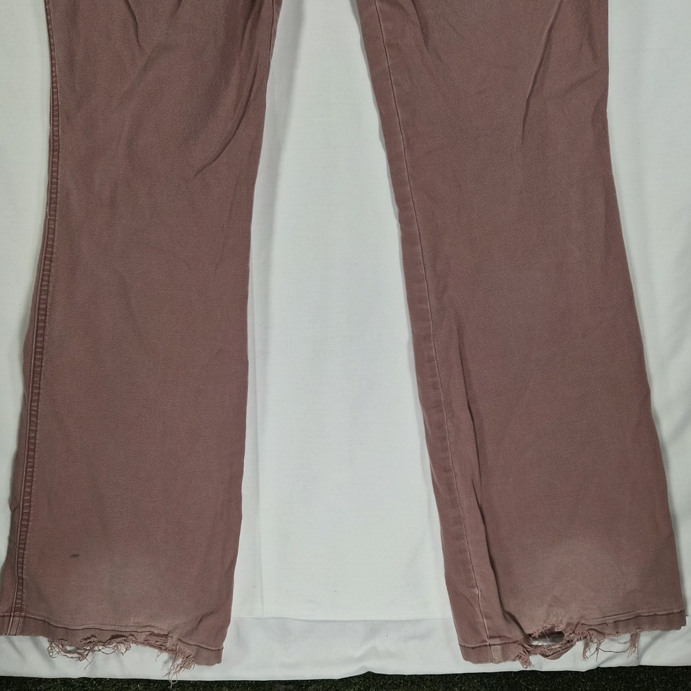 2000s Low Rise Hollister Women's Pink Bootcut Pants Size 11 - Picture 13 of 16